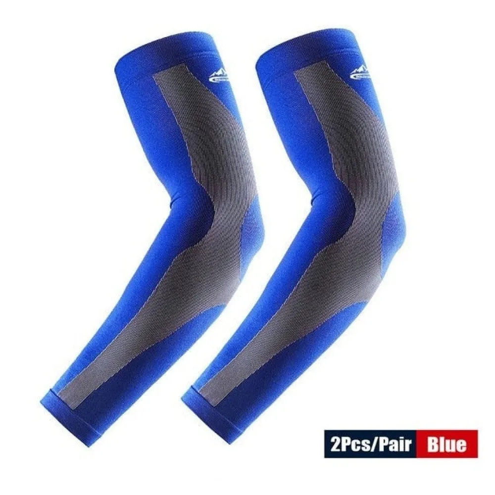 1pair Anti-uv Sun Protection Moisture Wicking Arm Sleeves for Cycling Basketball