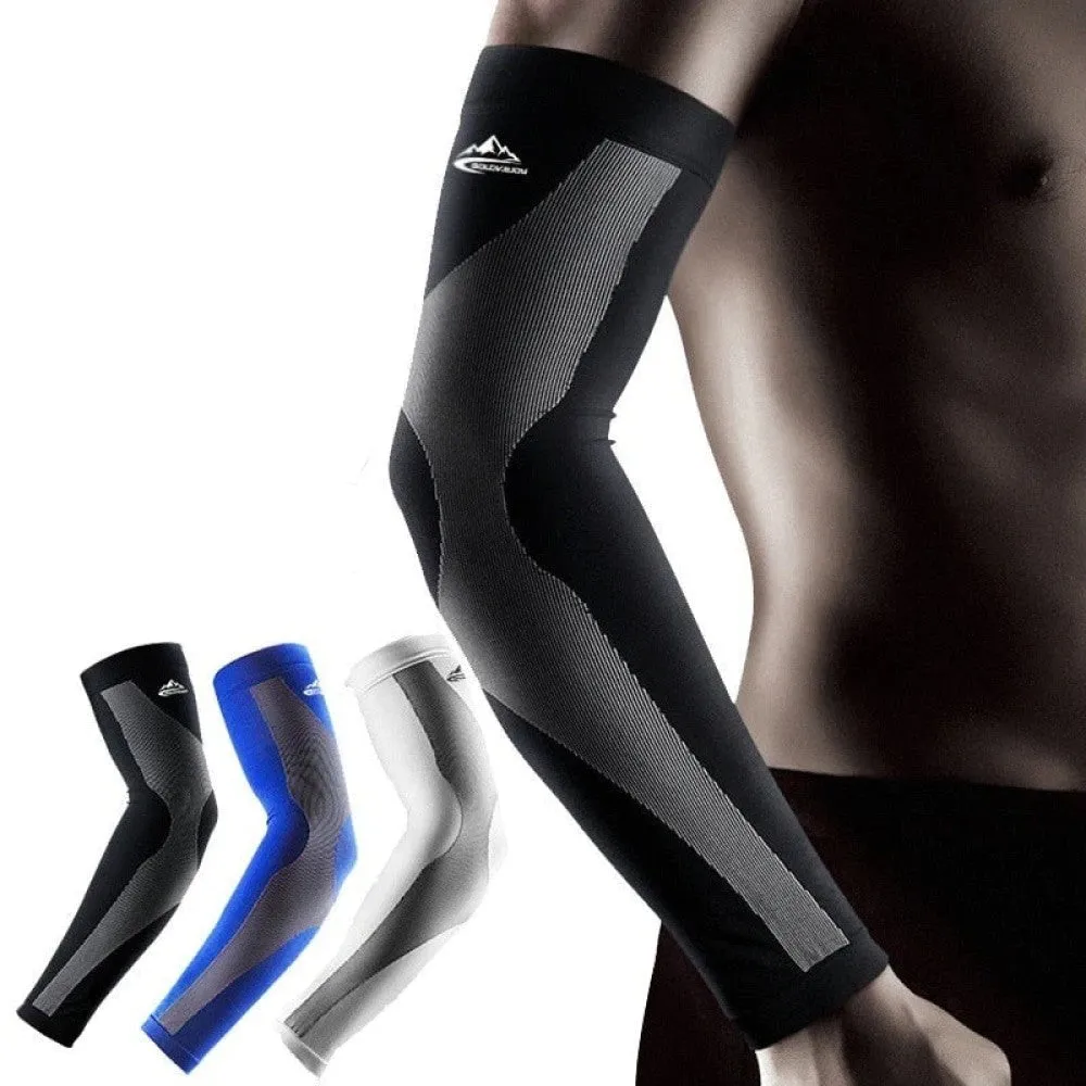 1pair Anti-uv Sun Protection Moisture Wicking Arm Sleeves for Cycling Basketball