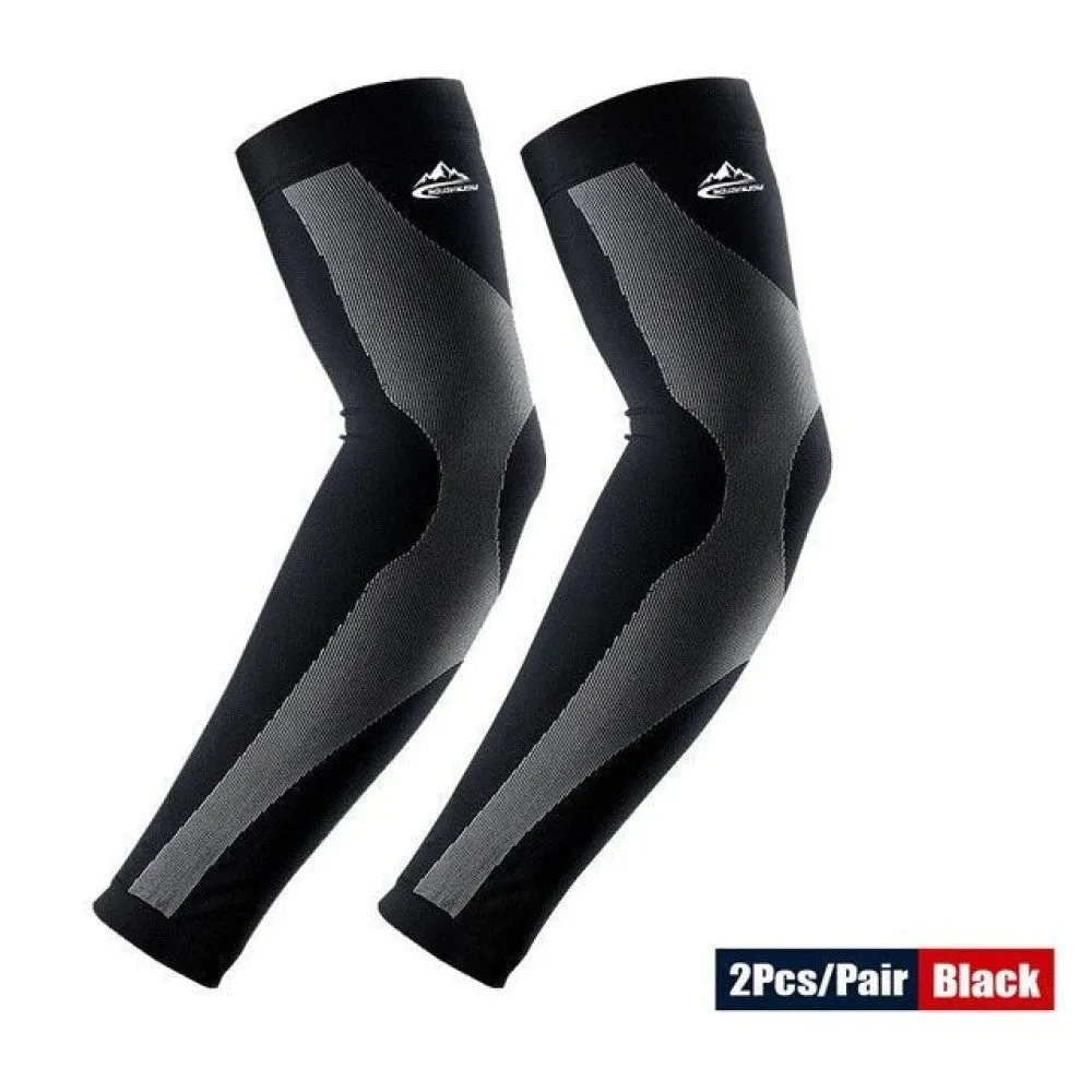 1pair Anti-uv Sun Protection Moisture Wicking Arm Sleeves for Cycling Basketball