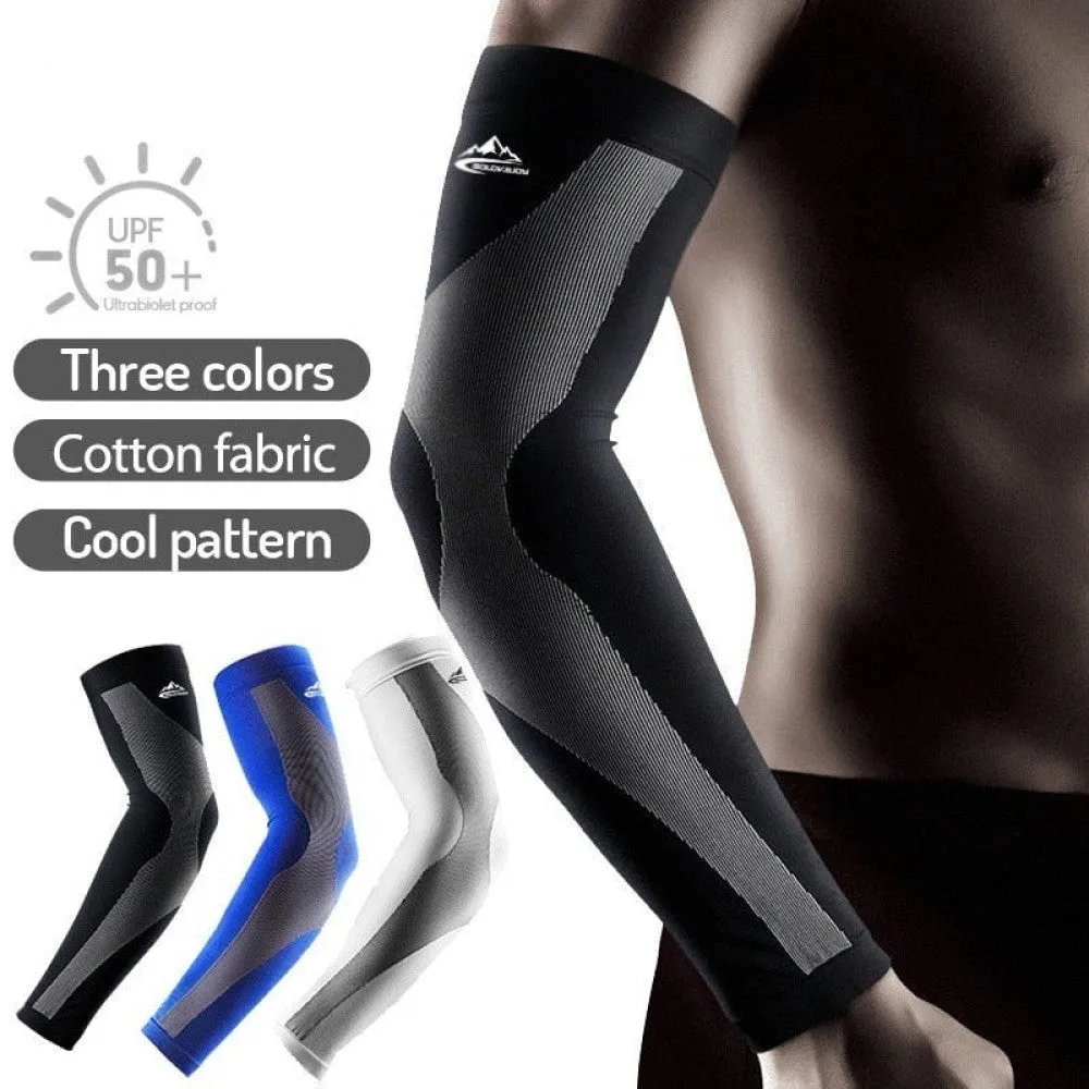 1pair Anti-uv Sun Protection Moisture Wicking Arm Sleeves for Cycling Basketball