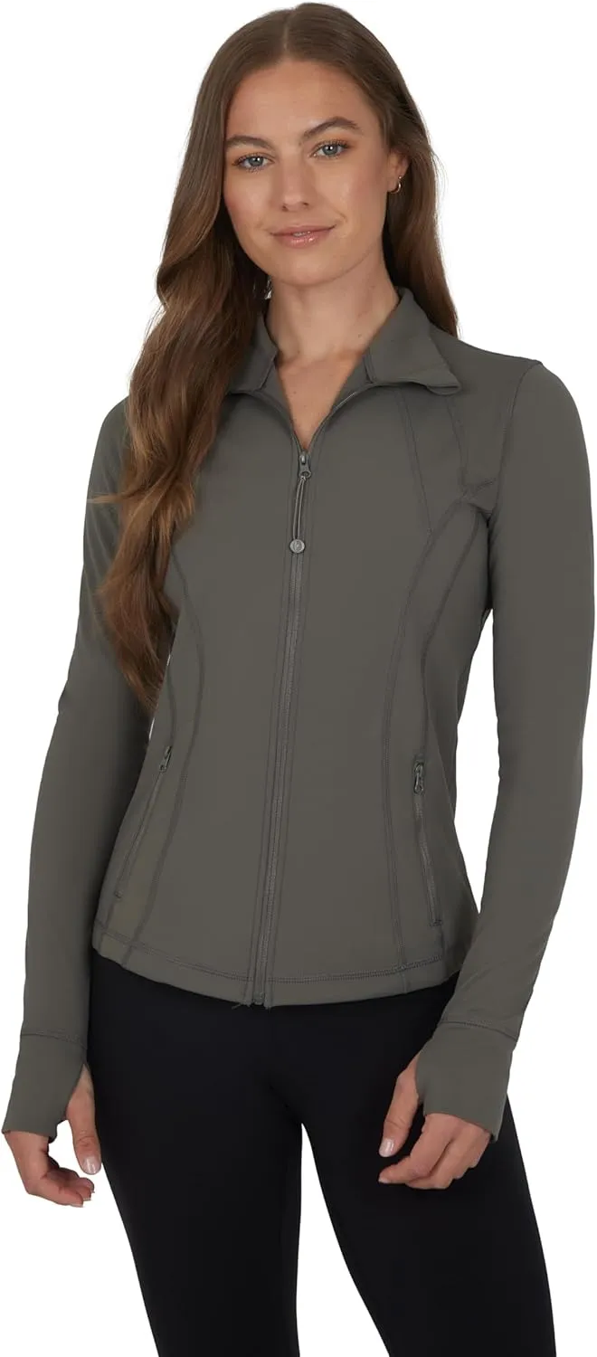 90 Degree By Reflex Womens Lightweight, Full Zip Running Track Jacket