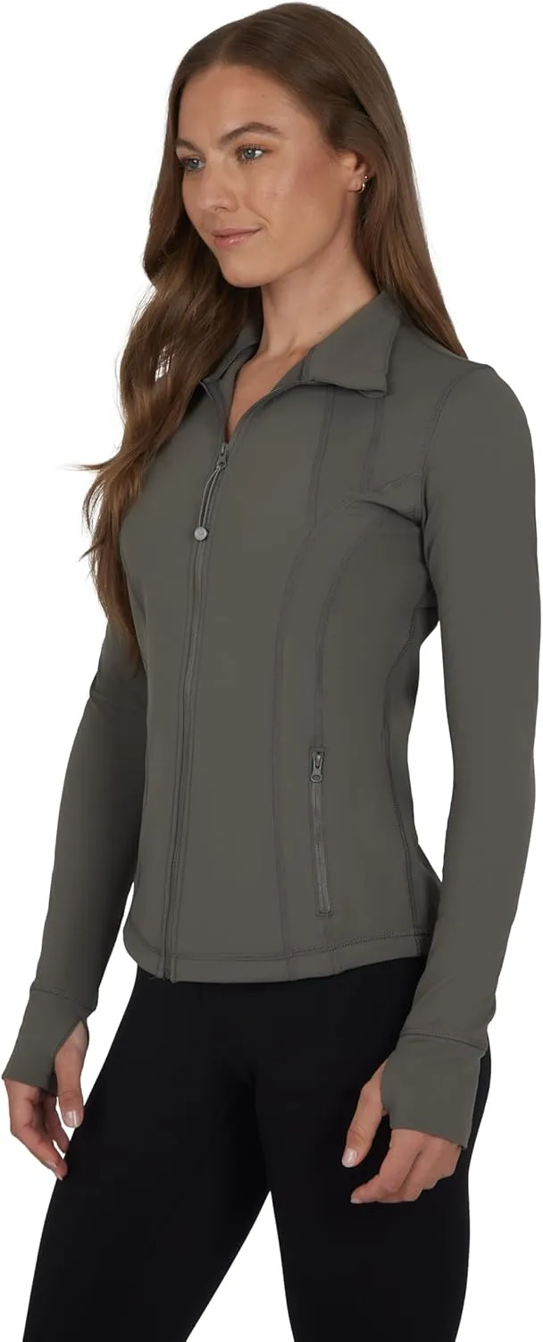 90 Degree By Reflex Womens Lightweight, Full Zip Running Track Jacket