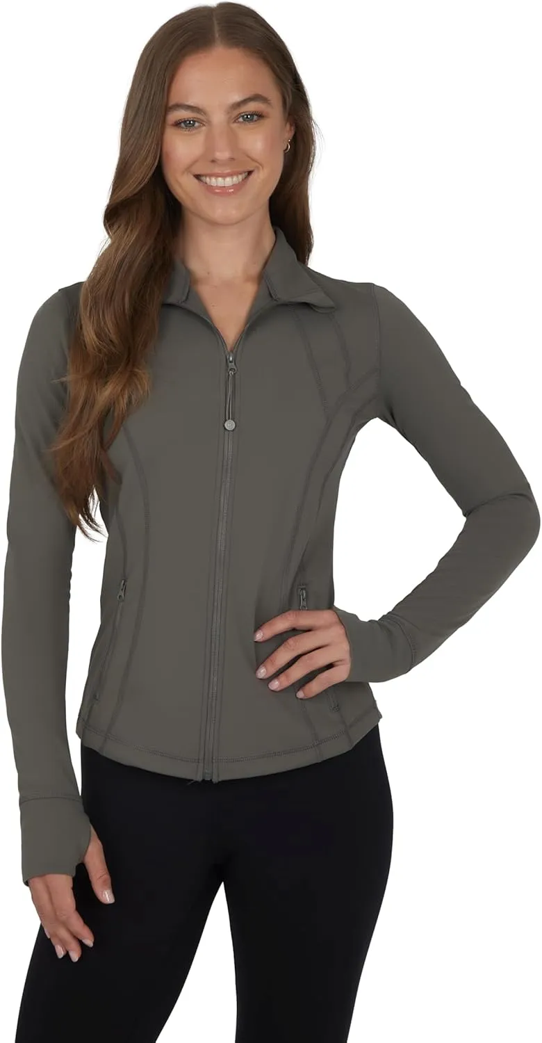 90 Degree By Reflex Womens Lightweight, Full Zip Running Track Jacket