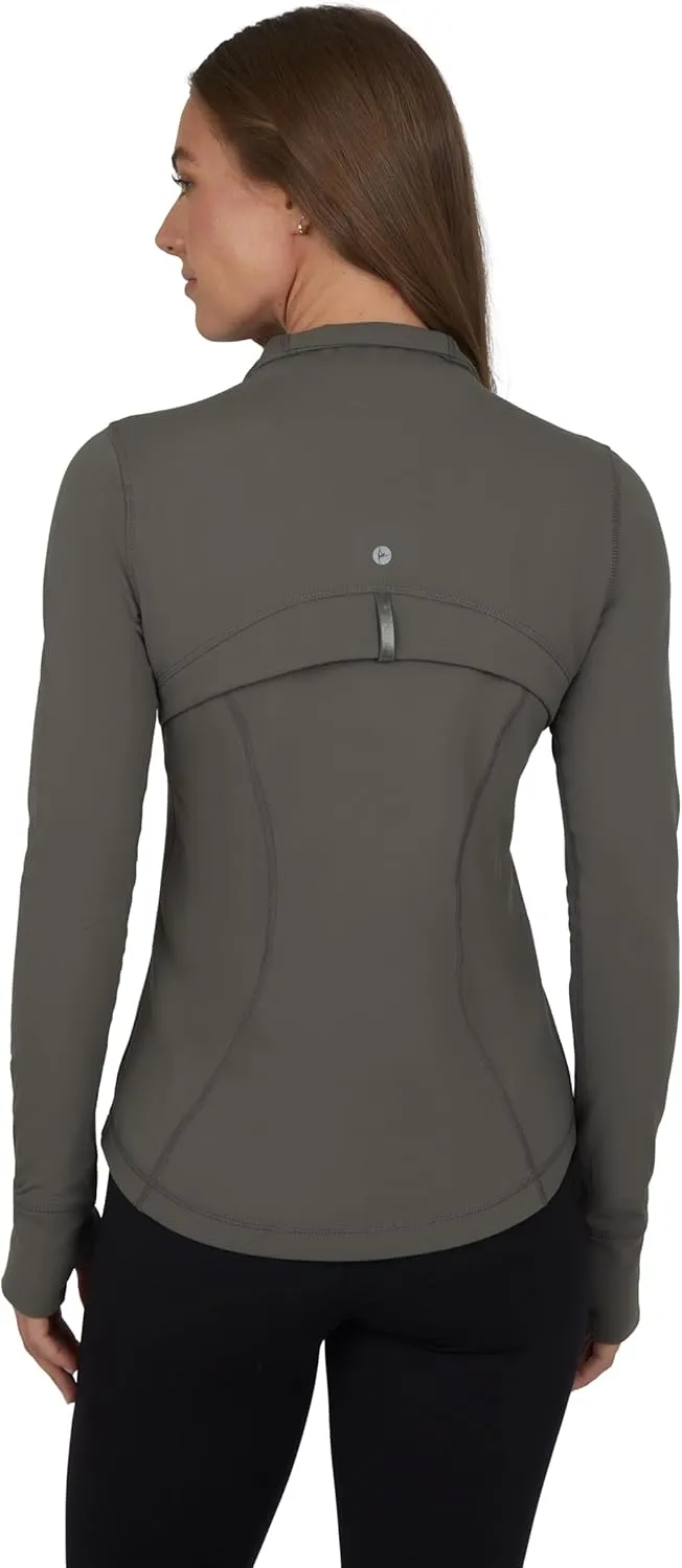 90 Degree By Reflex Womens Lightweight, Full Zip Running Track Jacket