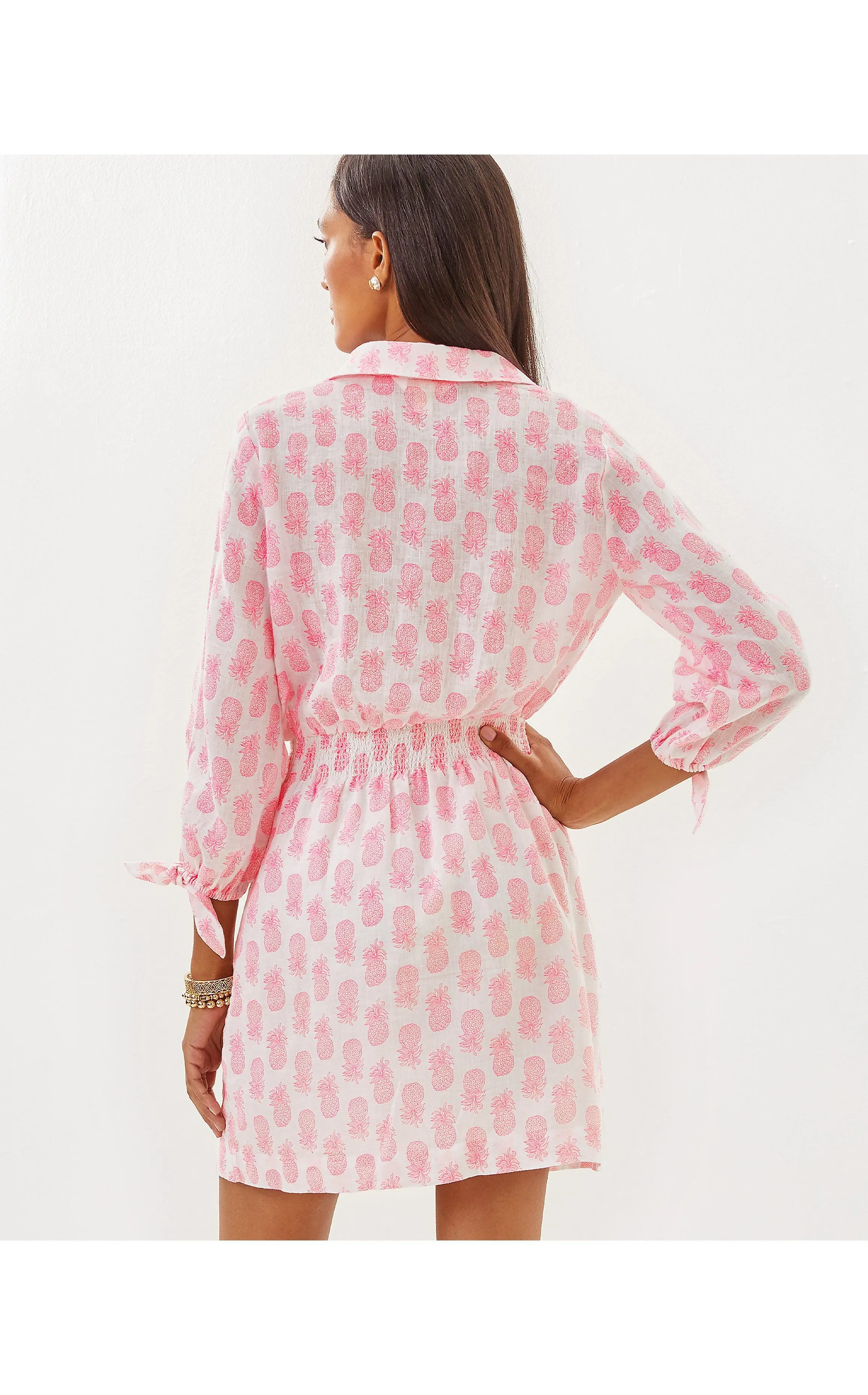 Abralynn Linen Shirtdress Slice of Sunshine