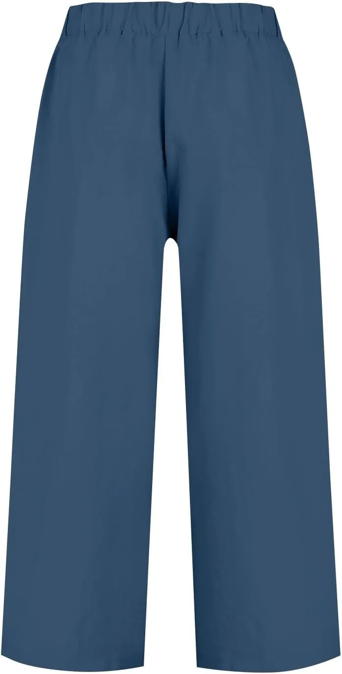 ADHOWBEW Wide Leg Linen Pants for Women Summer 2025 Cover Ups Work Slacks Flowy Palazzo Plus Size Dressy Lounge Trousers