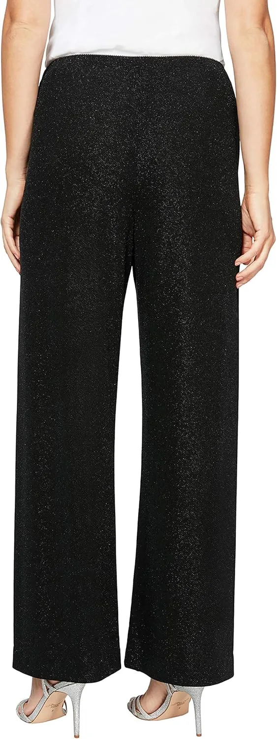 Alex Evenings Women's Straight Leg Dress Pant for Mother of The Bride, Elegant Party Outfit (Petite and Regular Sizes)