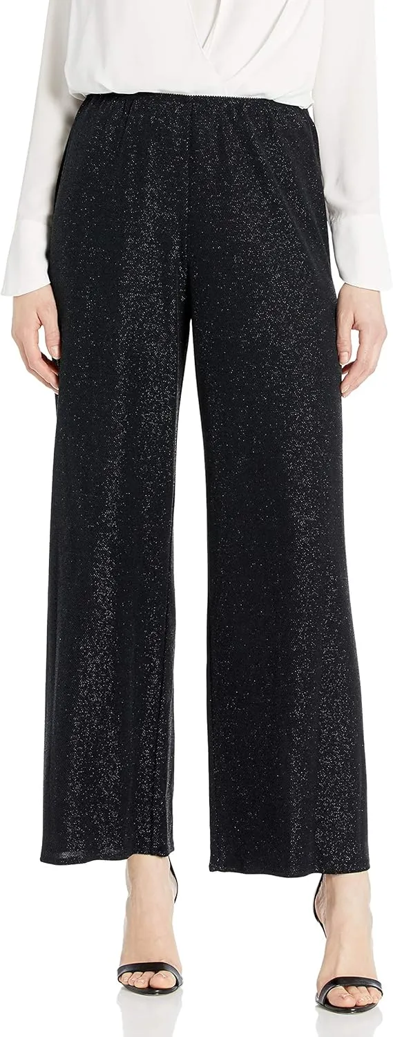 Alex Evenings Women's Straight Leg Dress Pant for Mother of The Bride, Elegant Party Outfit (Petite and Regular Sizes)