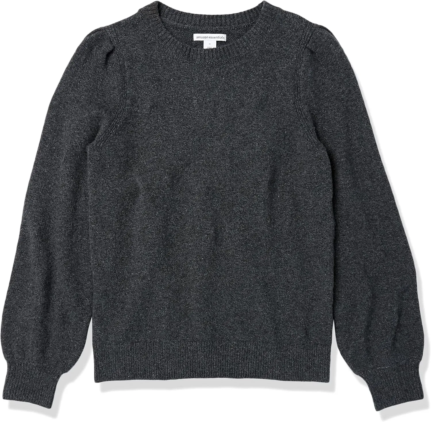 Amazon Essentials Women's Soft Touch Pleated Shoulder Crewneck Sweater