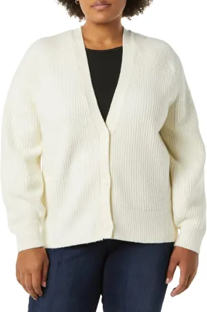 Amazon Essentials Women's Soft Touch Ribbed Blouson Cardigan - Discontinued Colors