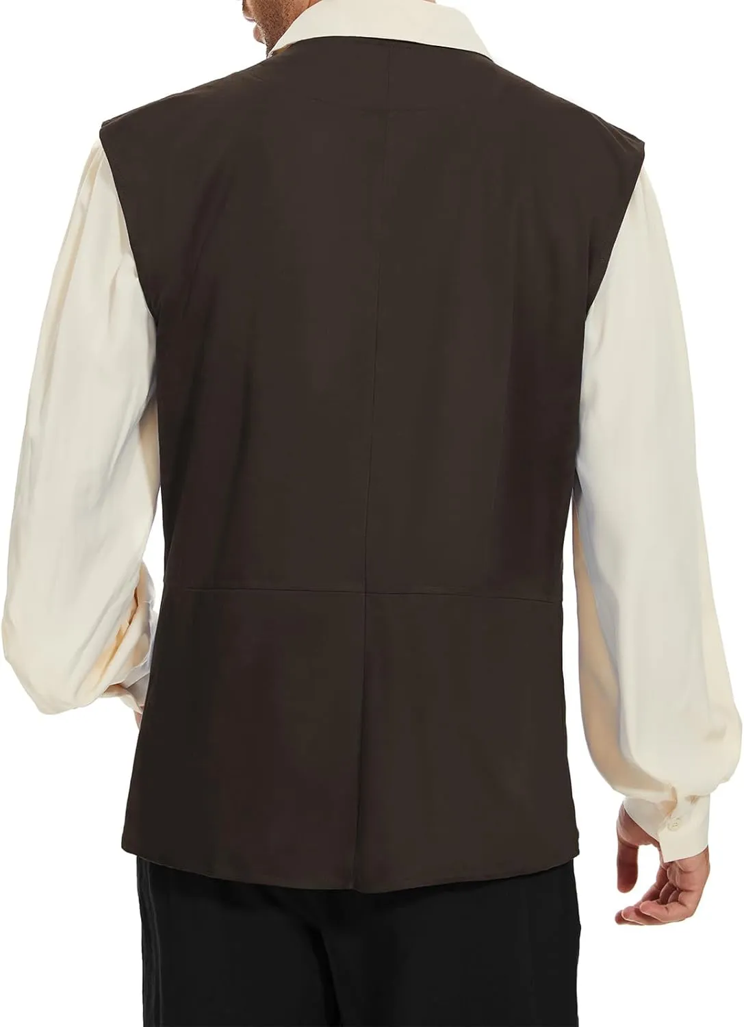 American Trends Renaissance Costume Men Renaissance Vest Costume Medieval Costumes Lace-up Waistcoat Halloween Pirate Vest