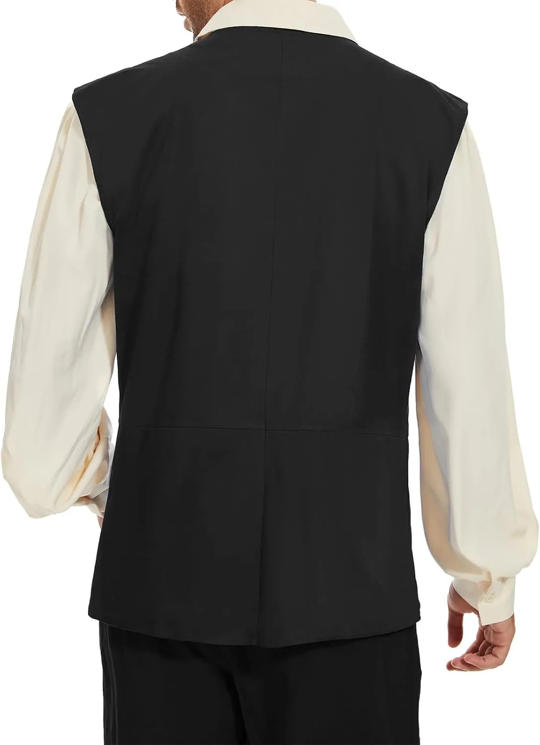 American Trends Renaissance Costume Men Renaissance Vest Costume Medieval Costumes Lace-up Waistcoat Halloween Pirate Vest