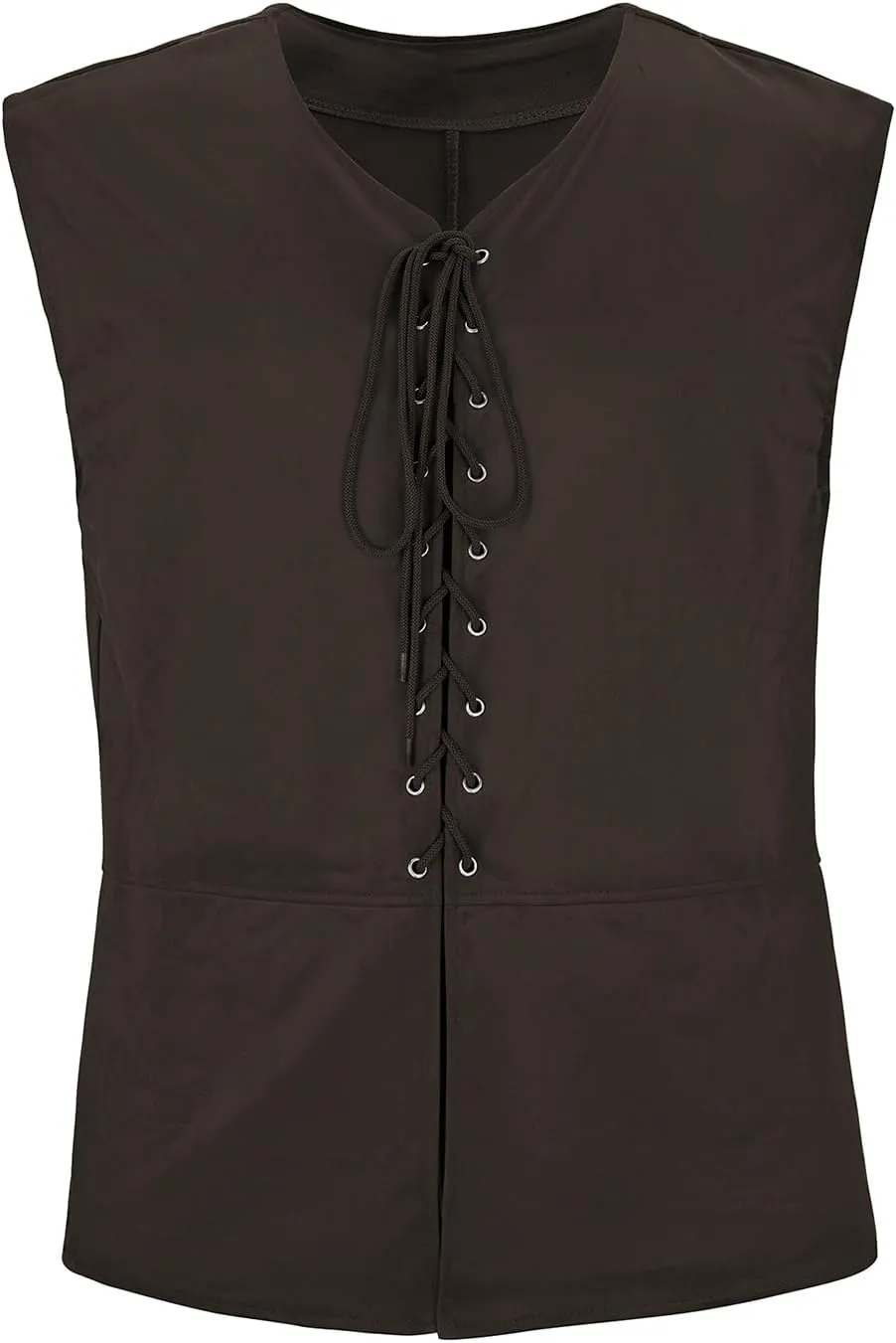 American Trends Renaissance Costume Men Renaissance Vest Costume Medieval Costumes Lace-up Waistcoat Halloween Pirate Vest