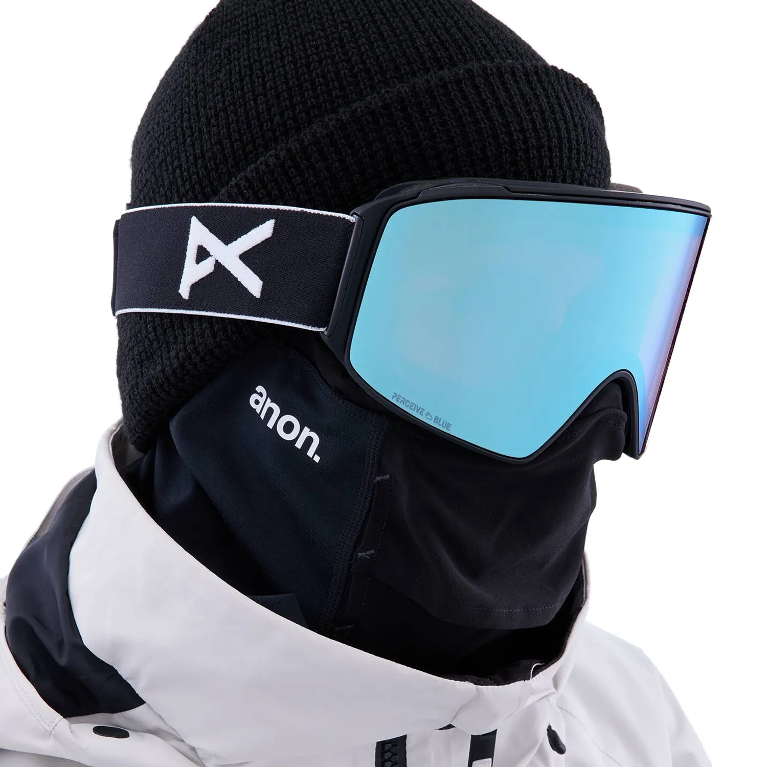 Anon M4 Cylindrical MFI Goggles Black/Perceive Variable Blue   Perceive Cloudy Pink