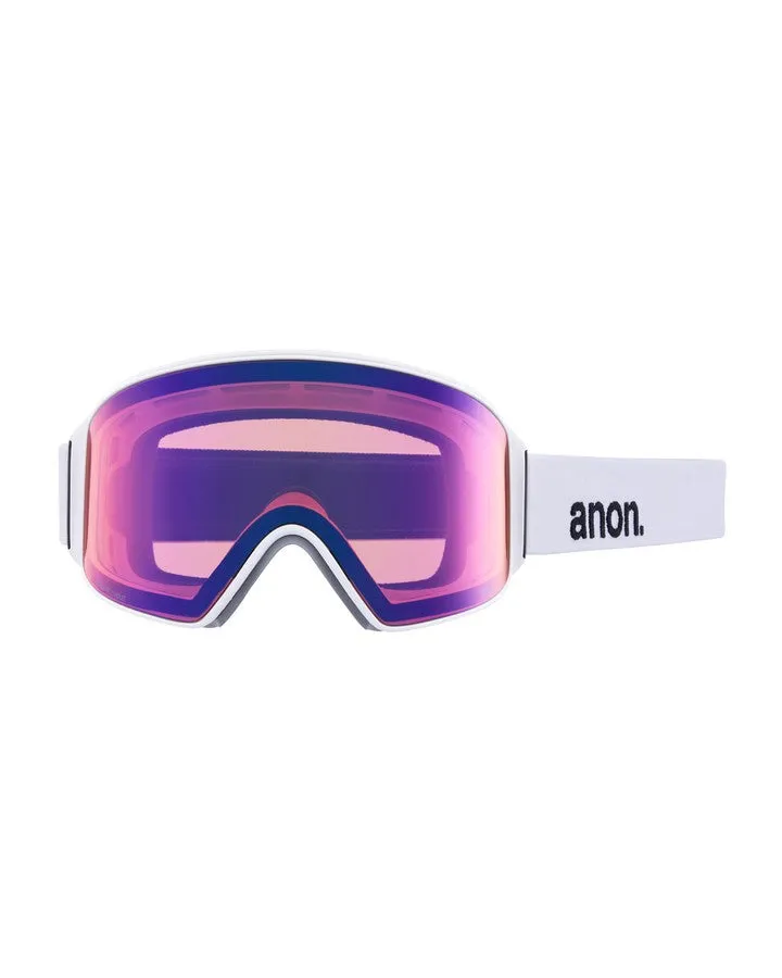 Anon M4 Cylindrical Snow Goggles   Bonus Lens   Mfi® Face Mask - White/Perceive Sunny Onyx Lens