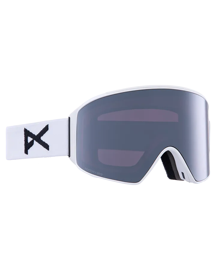 Anon M4 Cylindrical Snow Goggles   Bonus Lens   Mfi® Face Mask - White/Perceive Sunny Onyx Lens