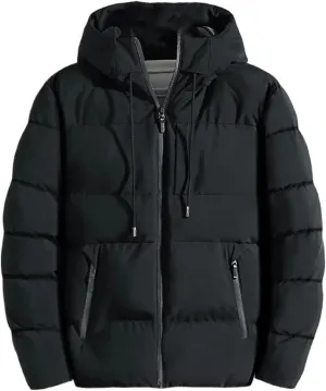 Aoleaky Cotton Padded Jacket Mens Autumn Winter Jackets Casual Clothing Hooded Thick Warm Parkas Coat Men Outwear