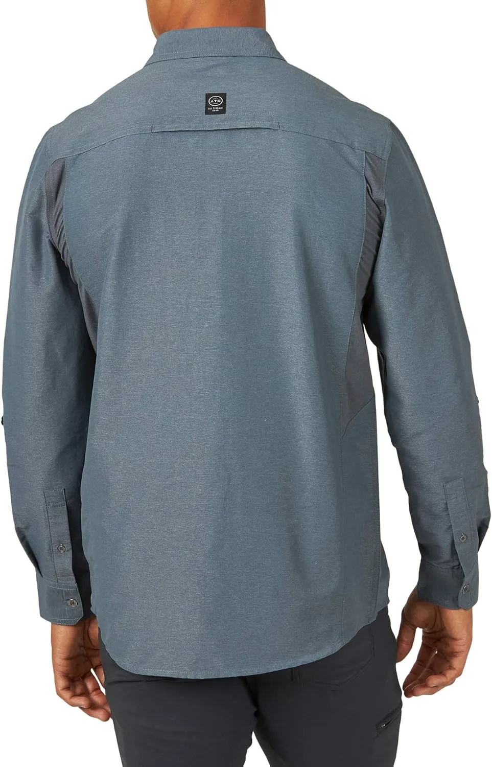 ATG by Wrangler Men's Long Sleeve Mixed Material Shirt