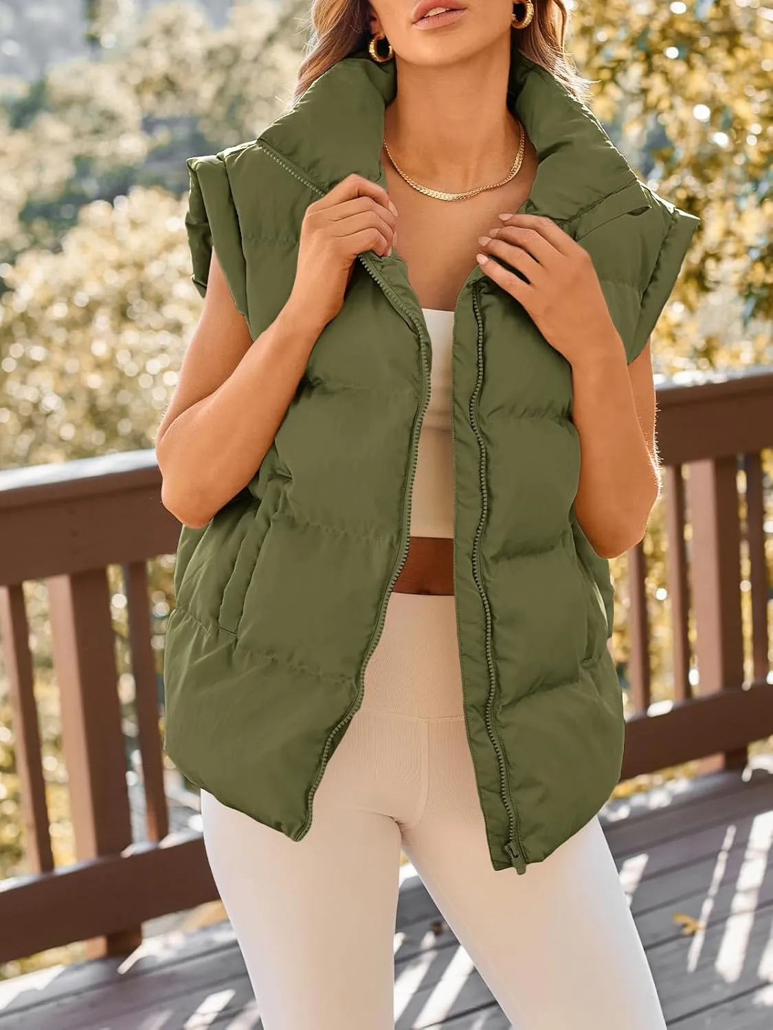 AUTOMET Womens Puffer Vests Fall Fashion Jackets Puffy Outfits 2025 Trendy Sleeveless Coats Outerwear Winter Clothes