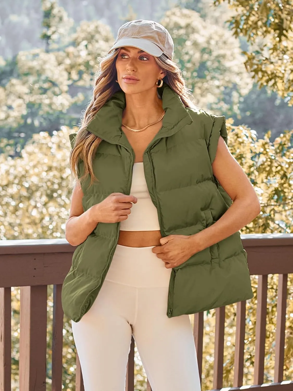 AUTOMET Womens Puffer Vests Fall Fashion Jackets Puffy Outfits 2025 Trendy Sleeveless Coats Outerwear Winter Clothes