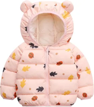 Autumn Winter Toddler Girl Boy Long Sleeved Down Padded Jacket Light Ear Padded Coat 1 To 6 Years Kids Coat