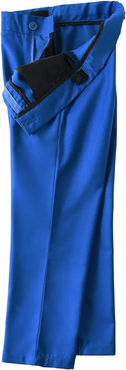 Boys Dress Pants Adjustable Waist Flat Front Pant Wedding School Uniforms Pants