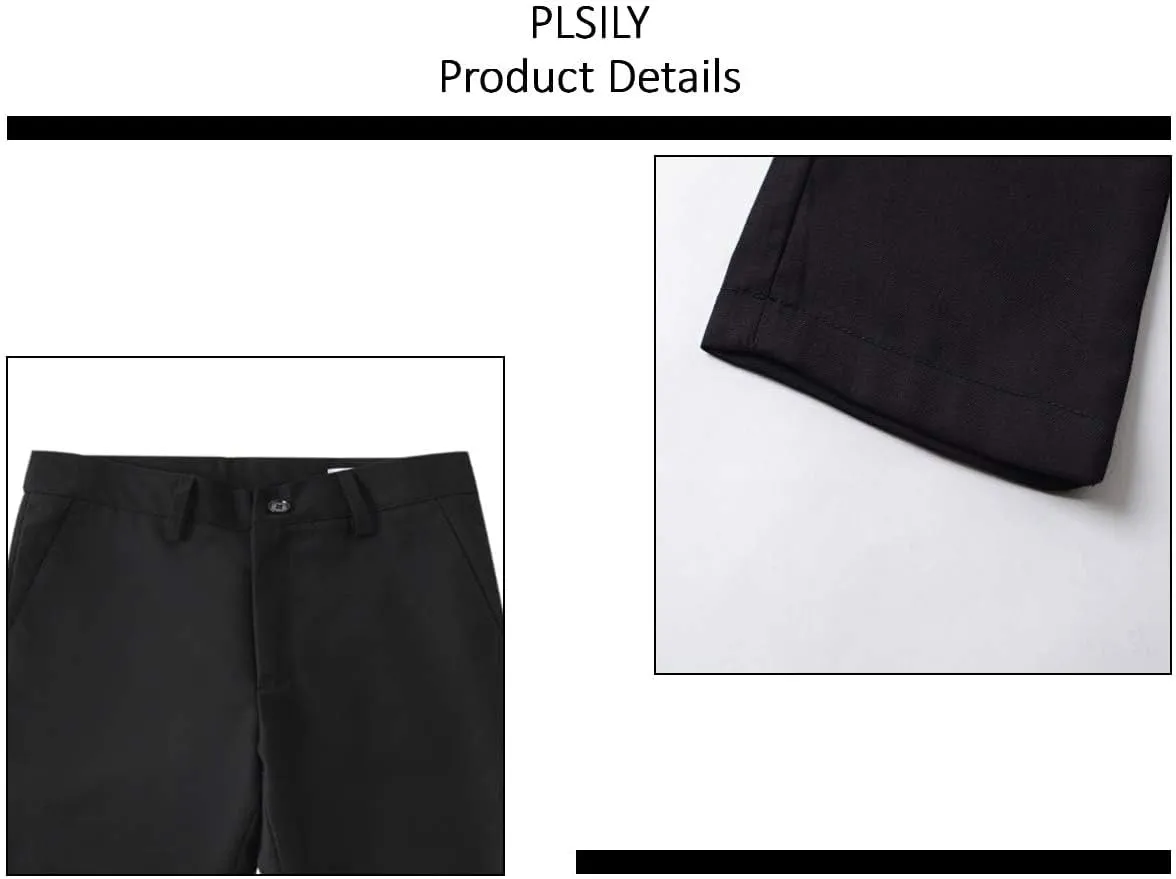 Boys Dress Pants Formal Flat Front Children School Uniform Pants for Boy