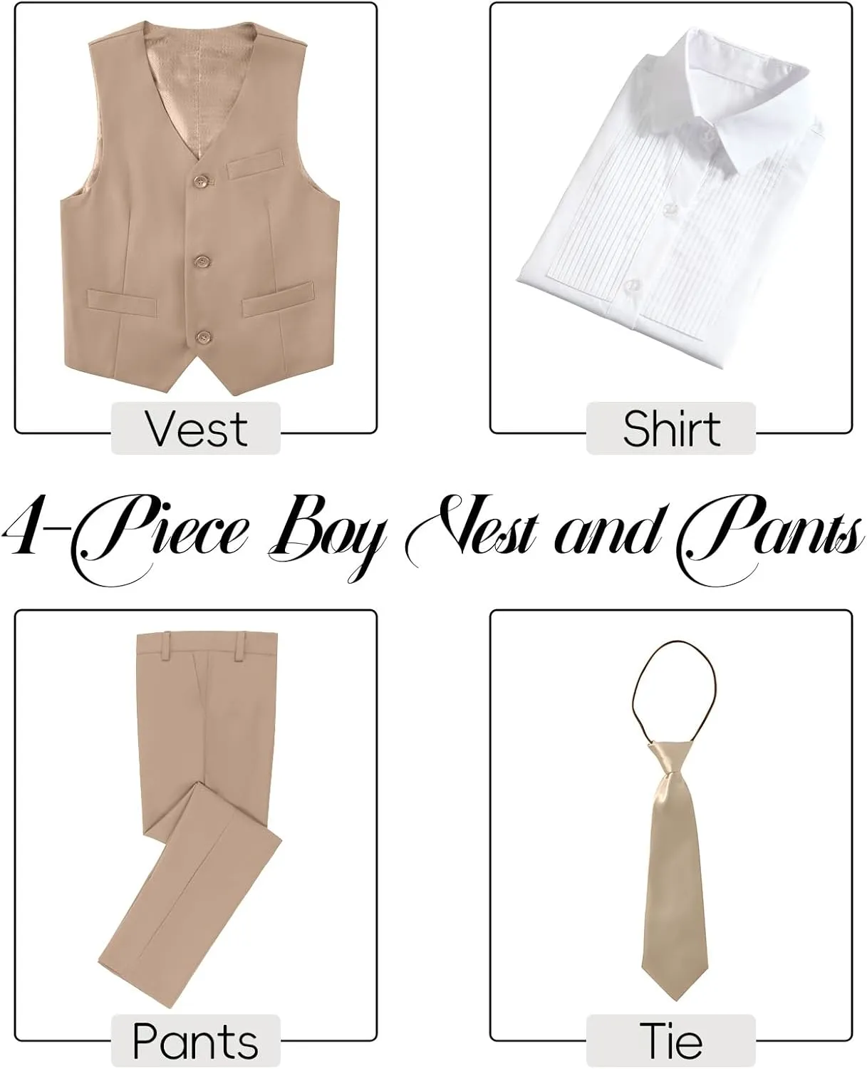 Boys Suits for Kids Formal Dress Suit Set Complete Outfit