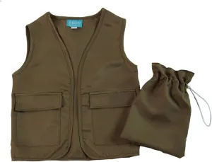 Boys Vest & Toy Bag Set Size 5-8 Years (Khaki Olive - Polyester)