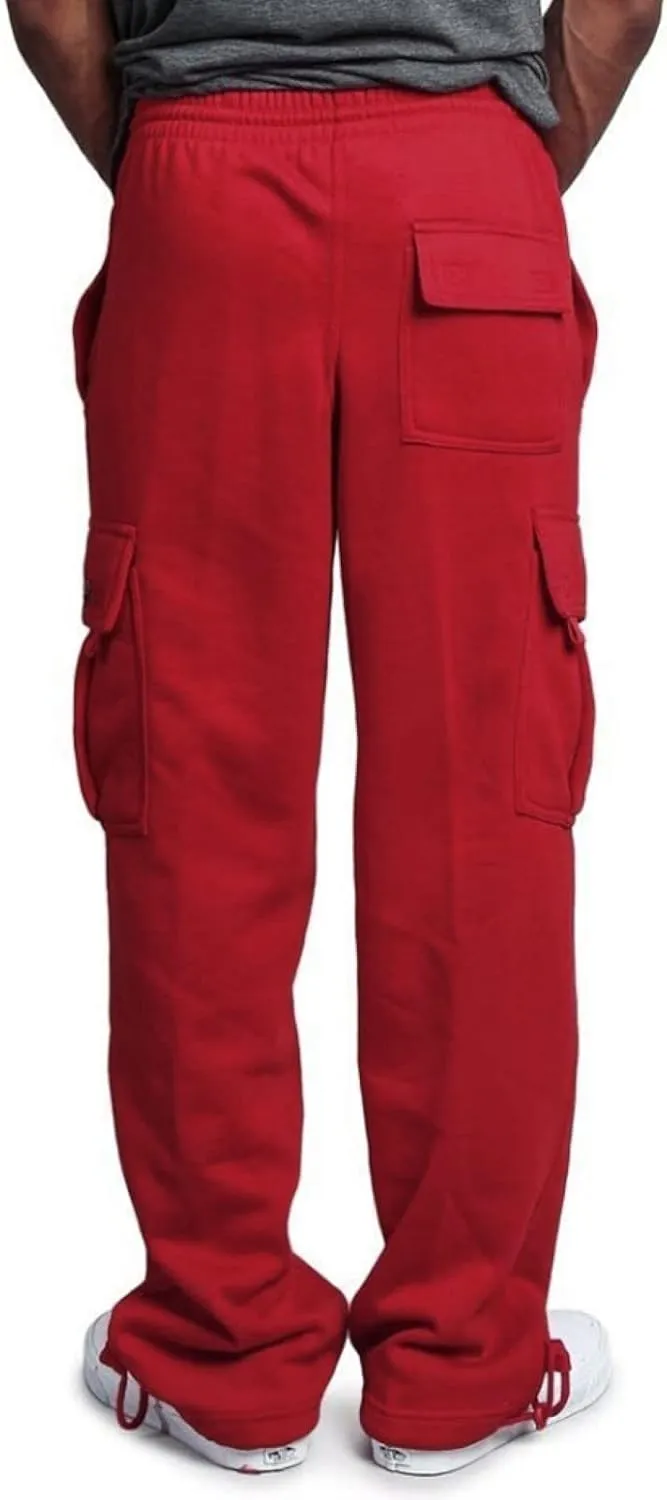 Cargo Pants For Men Men's Fashion Heavyweight Cargo Fleece Sweatpants Stretch Elastic Sports Jogger Trousers Pants