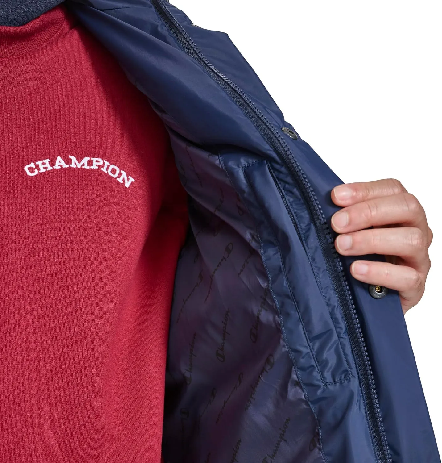 Champion Men's Puffer Vest with Logo