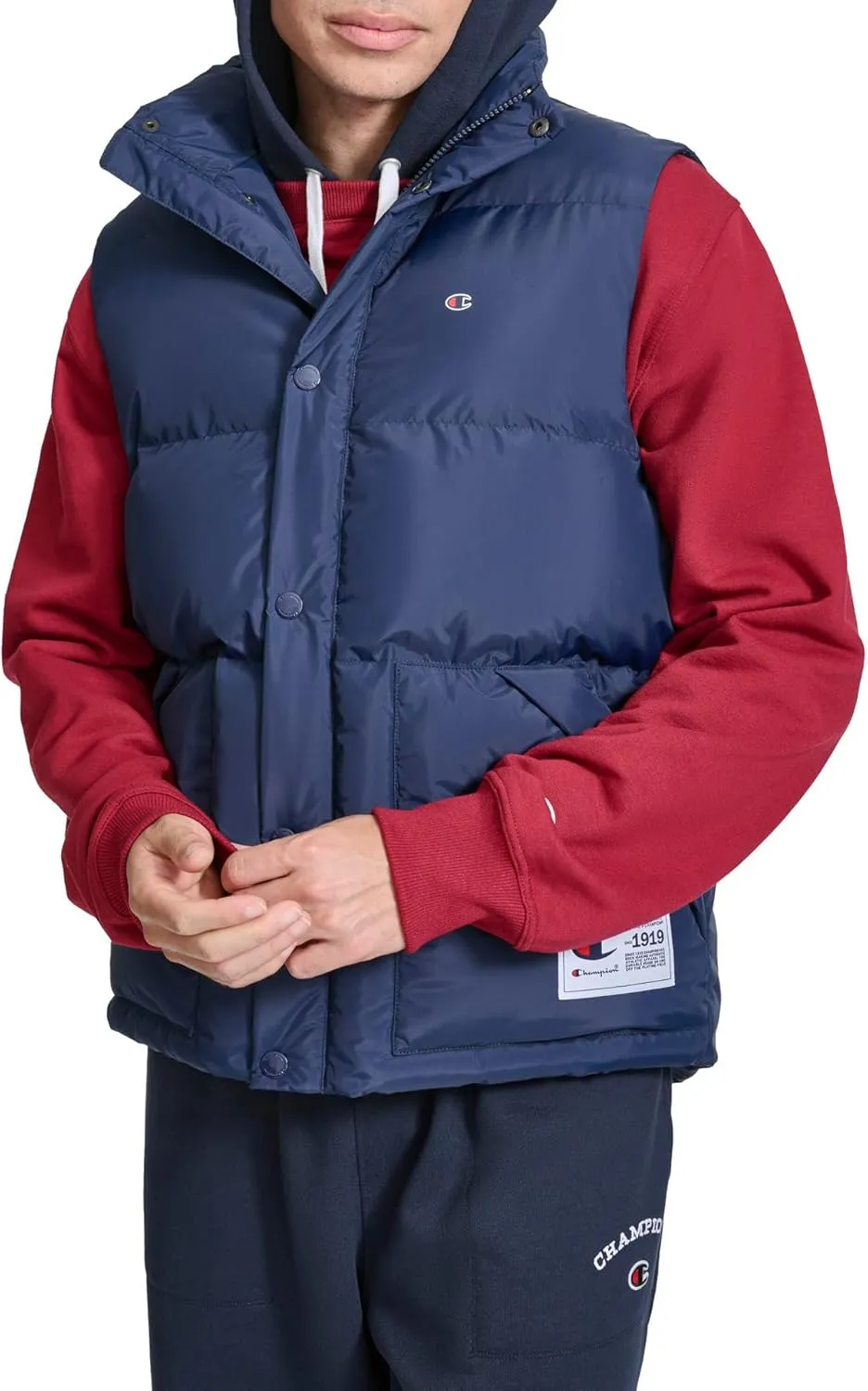 Champion Men's Puffer Vest with Logo