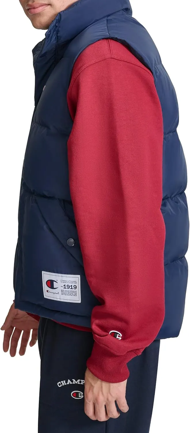 Champion Men's Puffer Vest with Logo