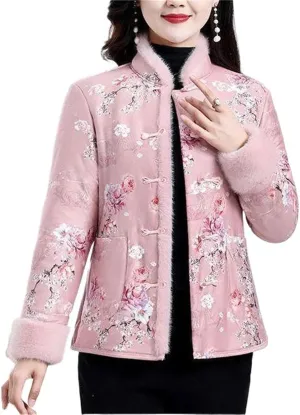 Chinese-style Cotton Padded Jackets and Winter Cotton Coats with Retro for Spring and Autumn