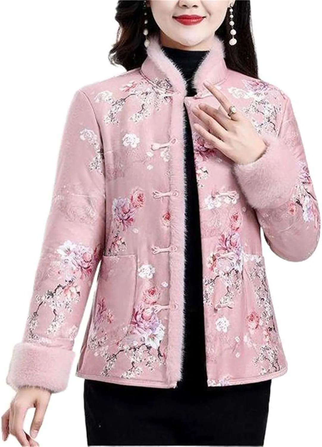 Chinese-style Cotton Padded Jackets and Winter Cotton Coats with Retro for Spring and Autumn