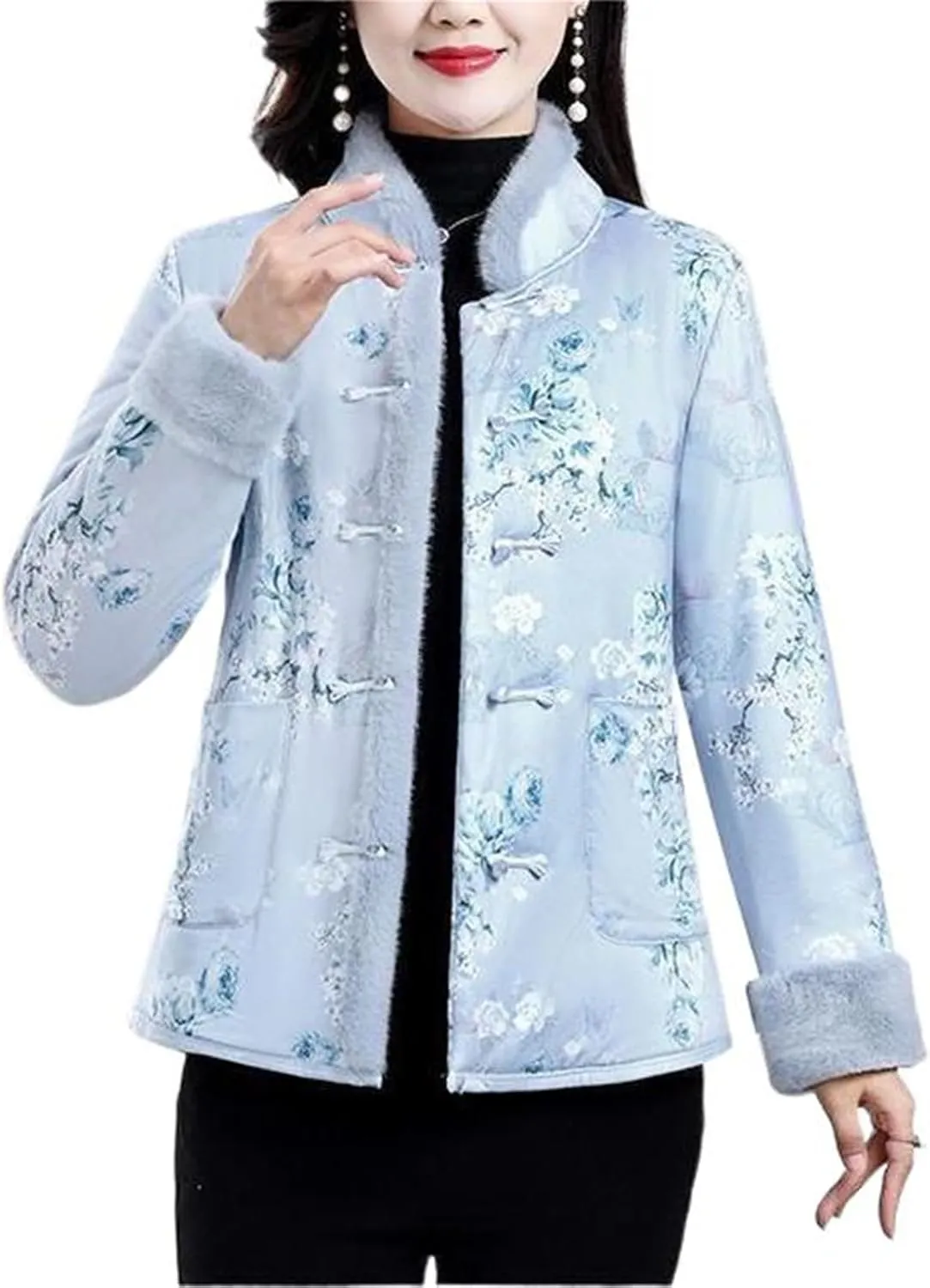 Chinese-style Cotton Padded Jackets and Winter Cotton Coats with Retro for Spring and Autumn