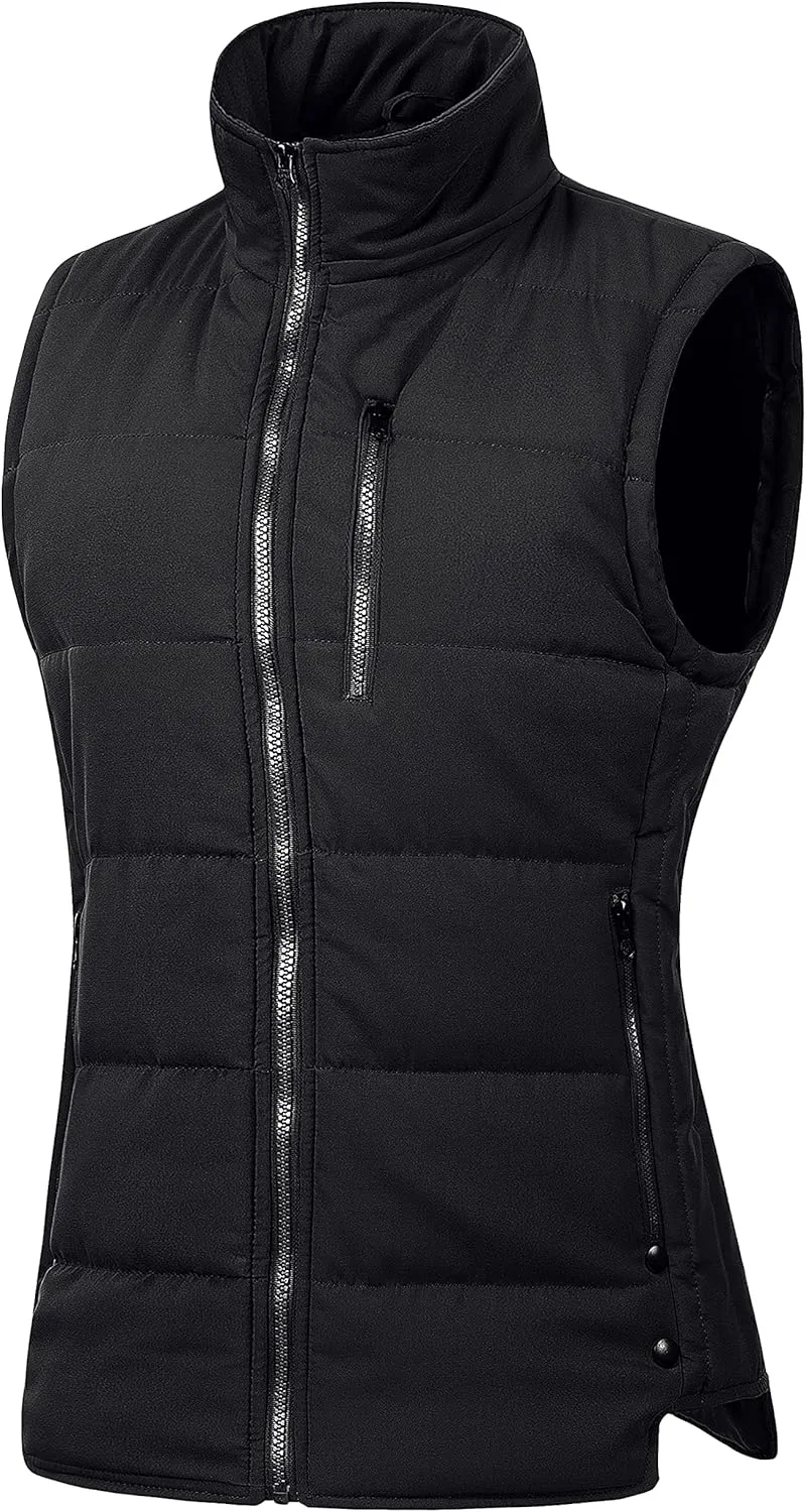 Chrisuno Women's Winter Vests Outerwear Lightweight Quilted Puffer Utility Vest