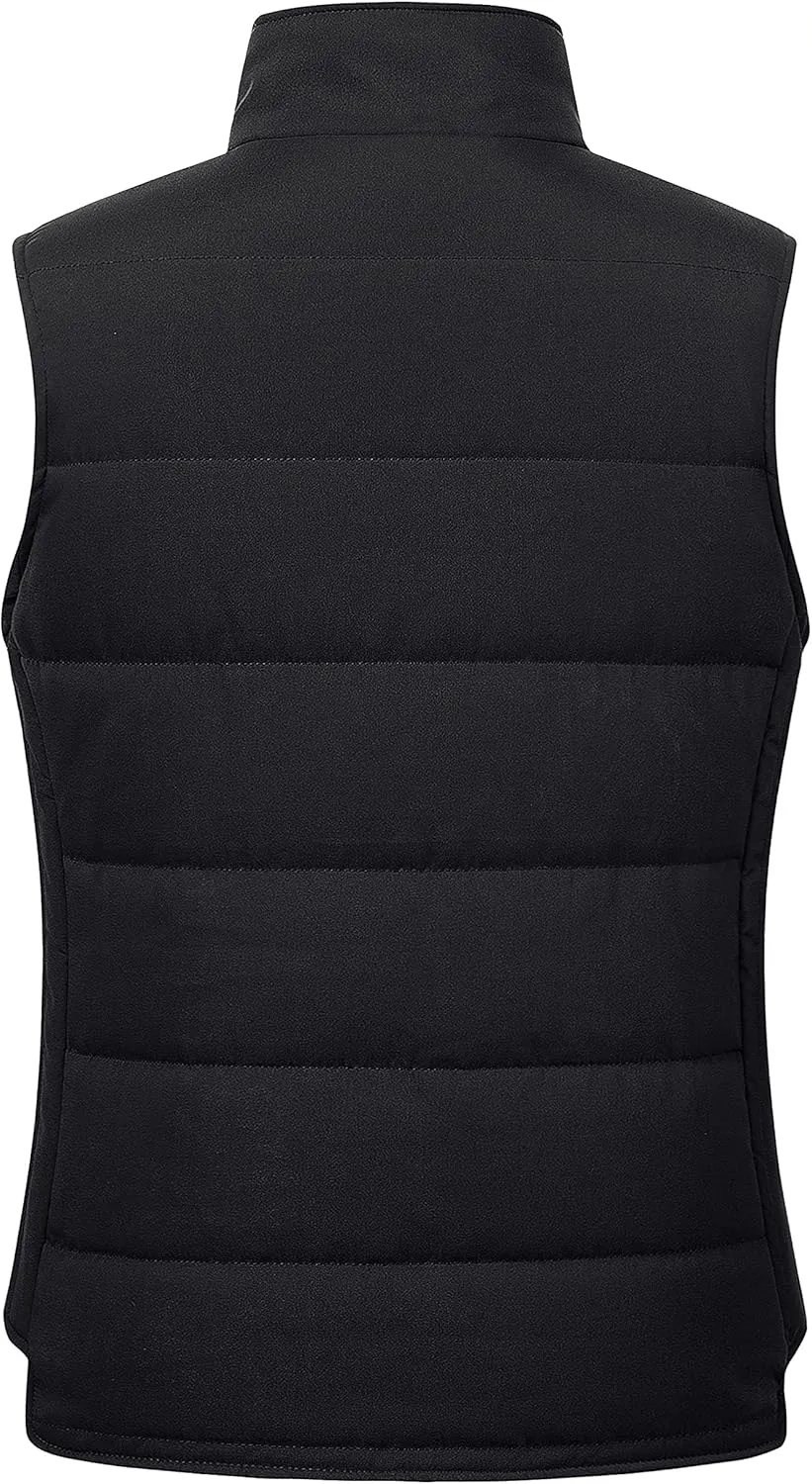 Chrisuno Women's Winter Vests Outerwear Lightweight Quilted Puffer Utility Vest