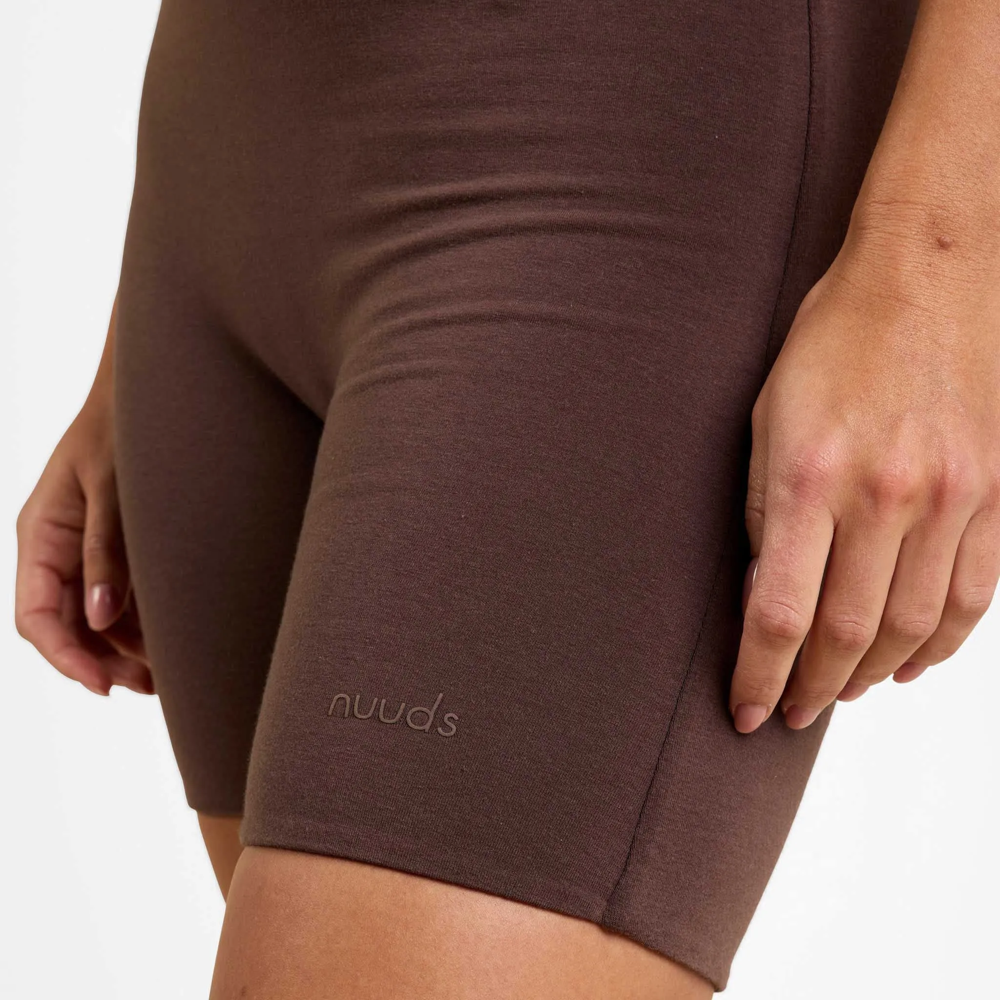 Cotton Stretch The Romper | Coffee