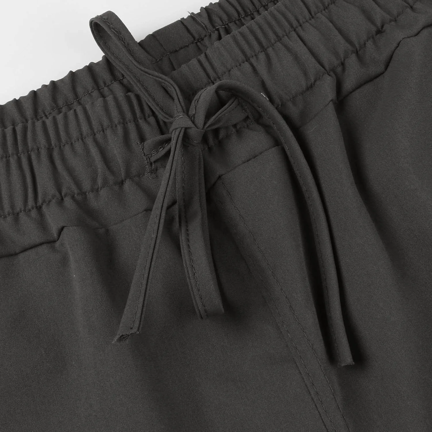 Cotton Womens Summer Cargo Pants Lightweight Casual Plus Size Drawstring Elastic Waist Loose Hiking Pocket Trousers