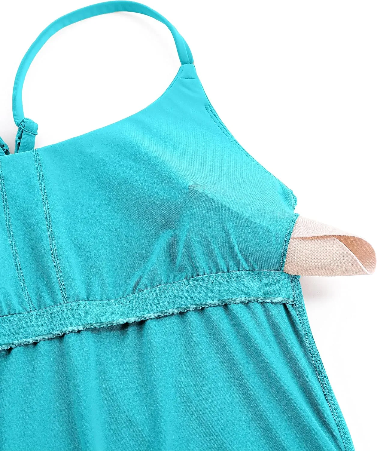 CRZ YOGA Womens One Piece Swimsuits Modest Swim Dress Tummy Control Adjustable Y-Back Straps Athletic Bathing Suit Swimwear
