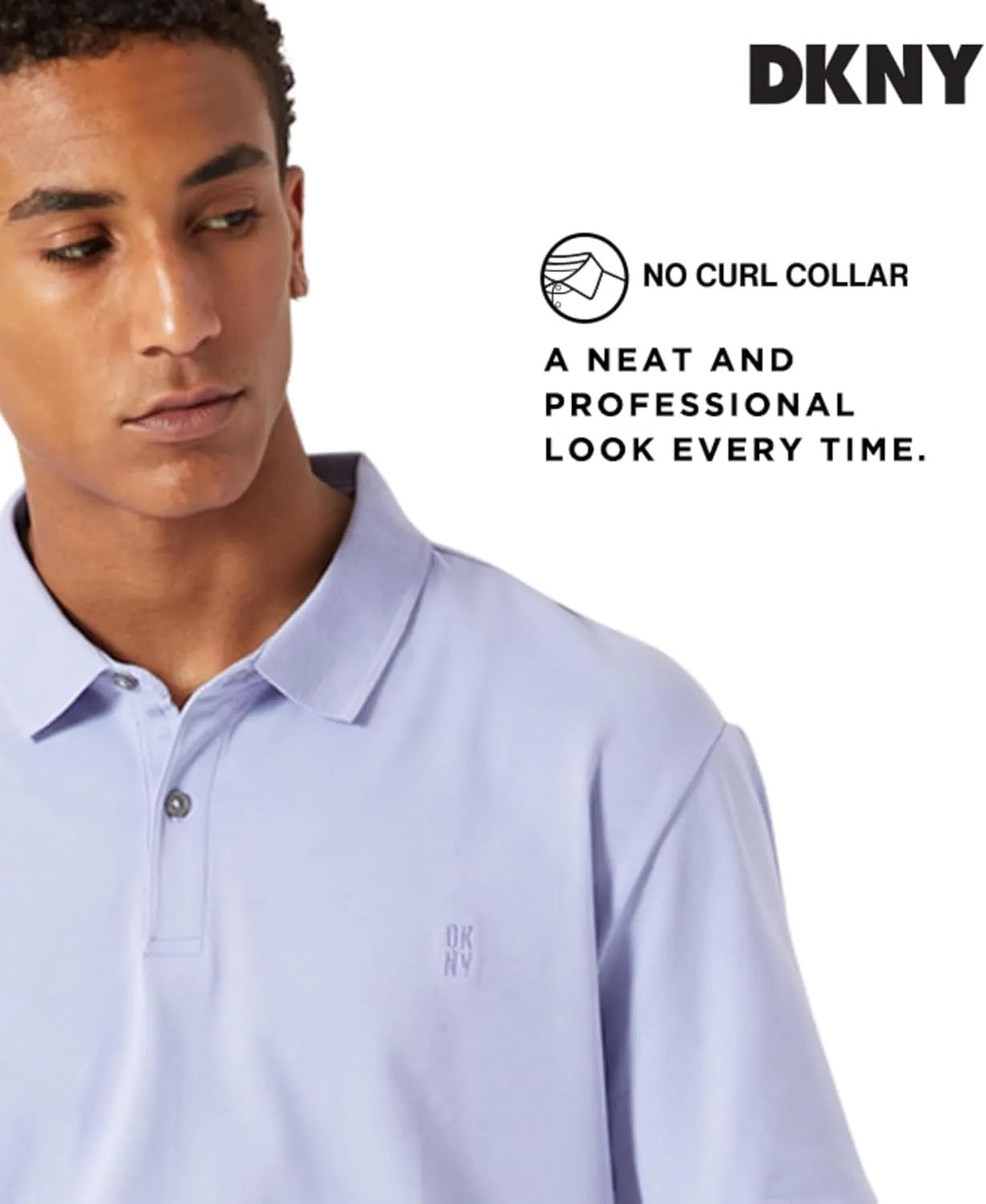 DKNY Polo Shirts for Men - Soft Stretch Casual Cotton Mens Polo Shirts | Modern Fit Short Sleeve Mens Polos