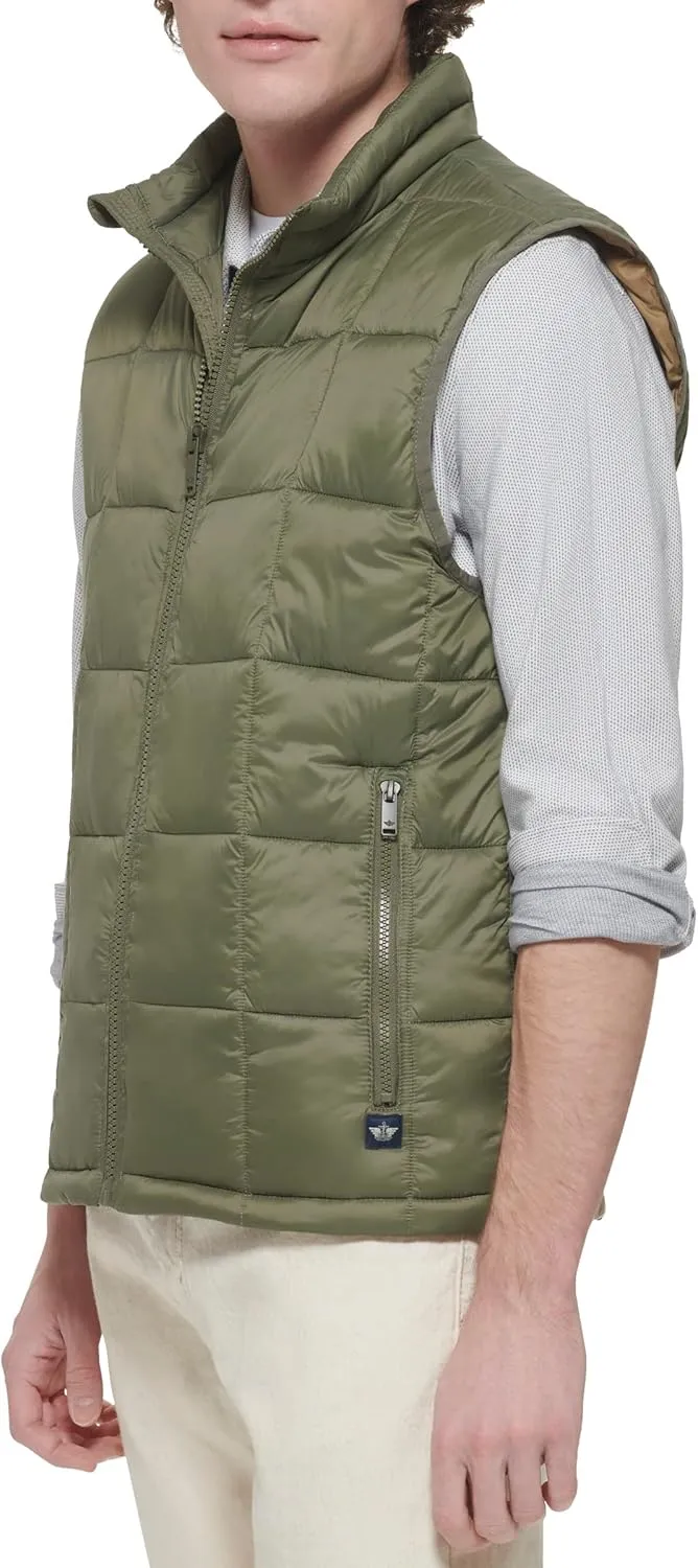 Dockers Men's Box Quilted Puffer Vest