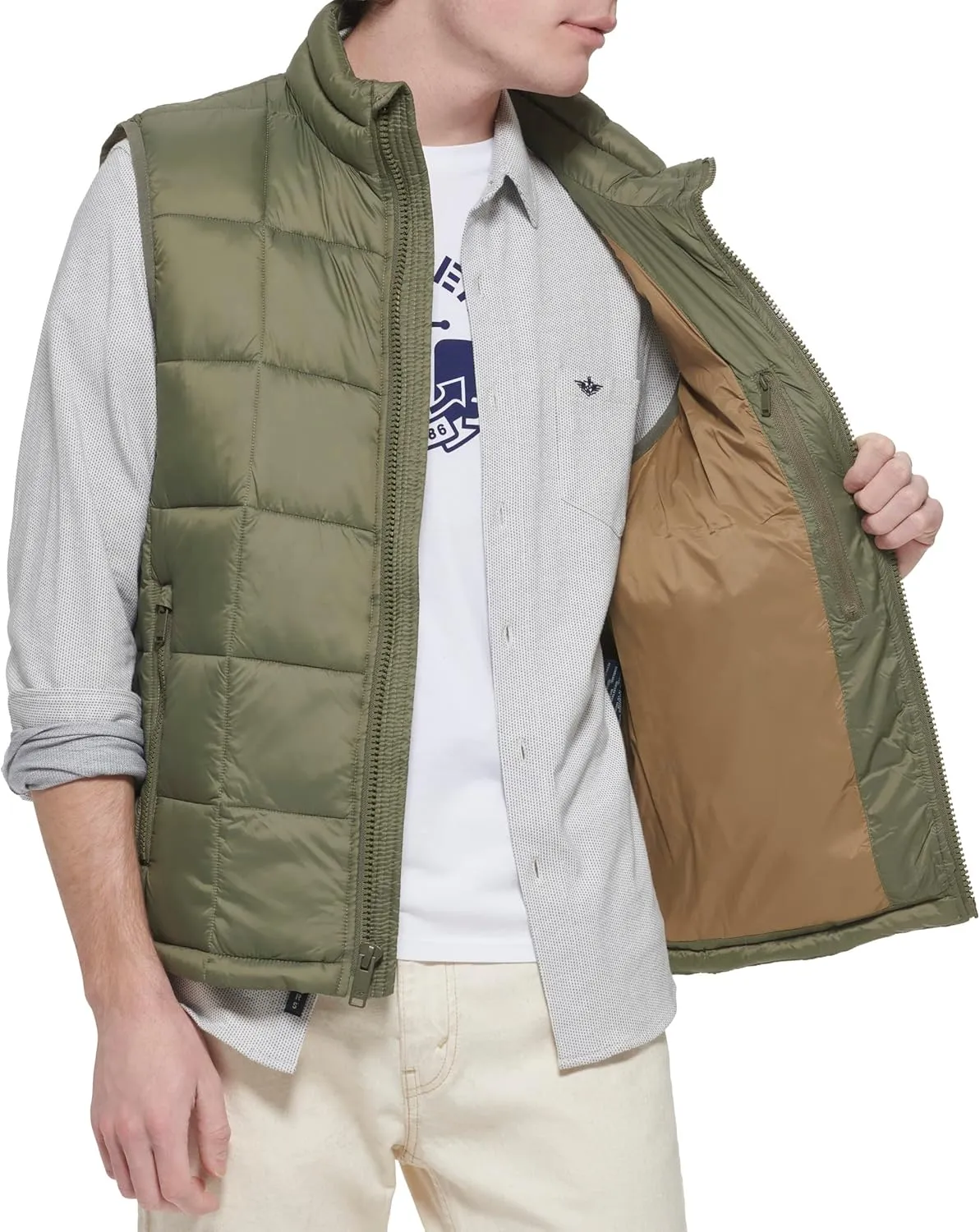 Dockers Men's Box Quilted Puffer Vest