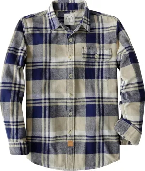 DubinikMens Flannel Shirts Long Sleeve Flannel Shirt for Men Warm Casual Soft Cotton Button Down Plaid Mens Flannel Shirt