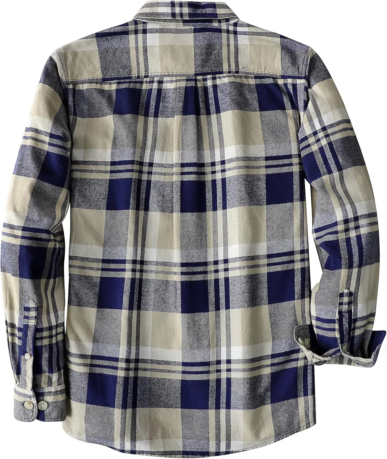 DubinikMens Flannel Shirts Long Sleeve Flannel Shirt for Men Warm Casual Soft Cotton Button Down Plaid Mens Flannel Shirt