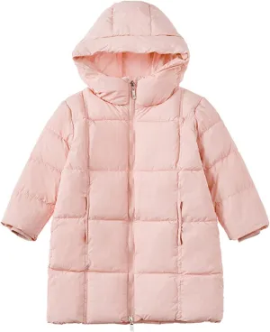 EnJoCho Kids Toddler Baby Girls Boys 3-8 Years Winter Warm Thick Solid Cotton Long Sleeve Padded Jacket Coat Clothes (RD2#23, 3-4 Years)