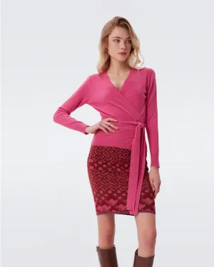 Evadine Wool-Cashmere Wrap Top