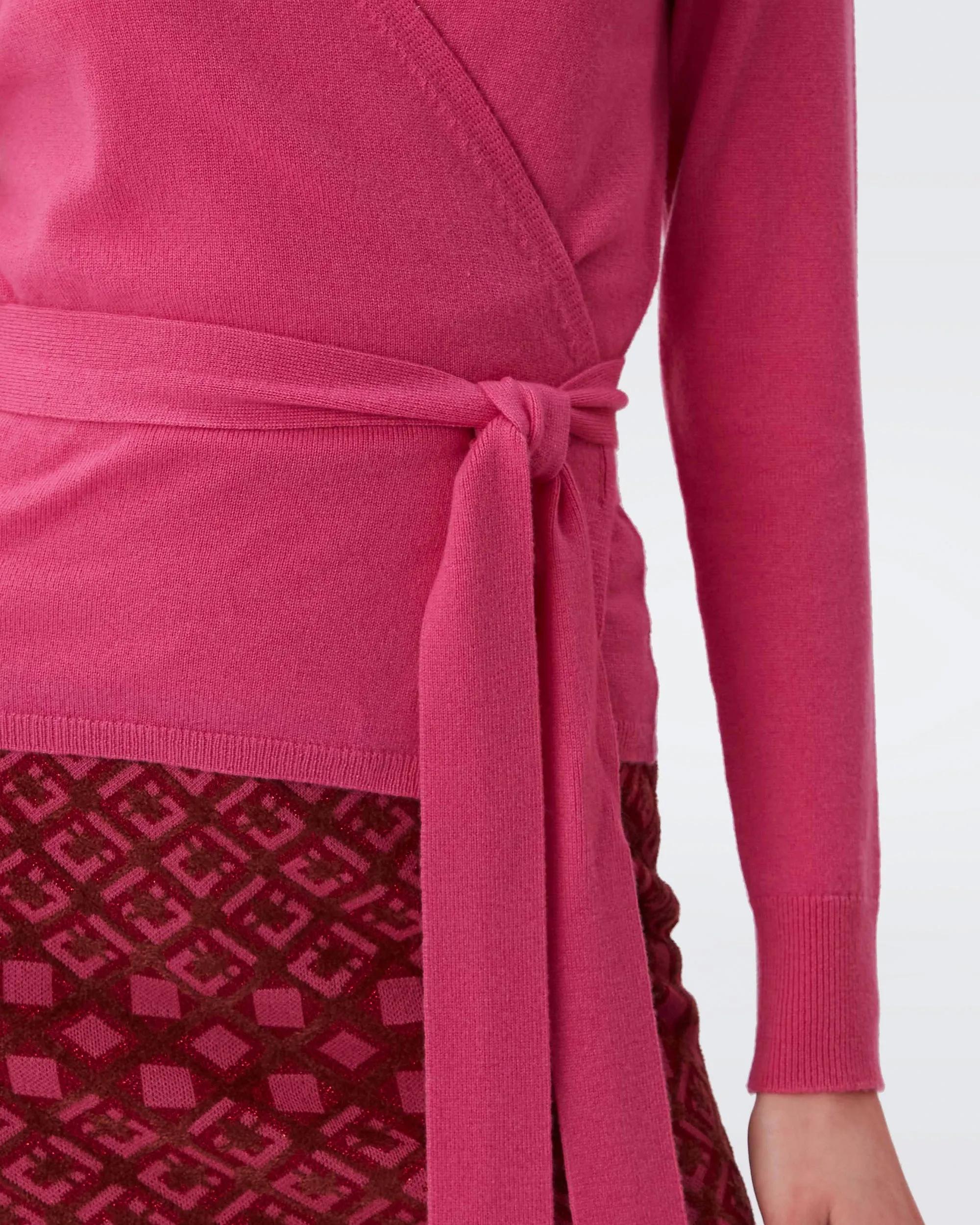 Evadine Wool-Cashmere Wrap Top