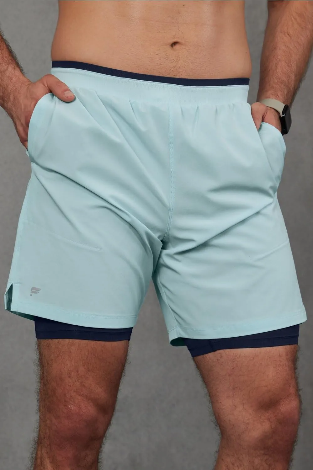 Fabletics Men's The Fundamental Short II (Lined), Workout, Running, Training, Gym, Yoga, Ultra Lightweight